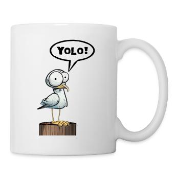 Seagull Speech Bubble Yolo - Mug - white - Right