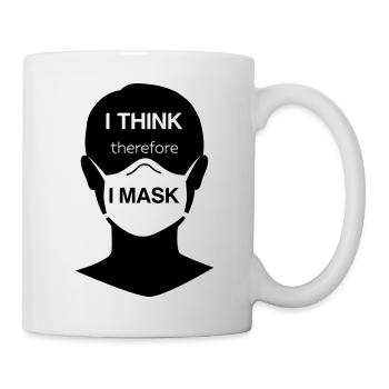I think therefore I mask - Mug - white - Right