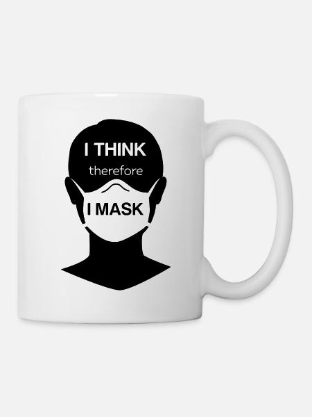 I think therefore I mask - Mug - white