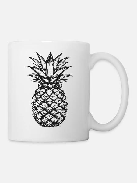 :: A pineapple pictogram on a T-shirt :: - Mug - white