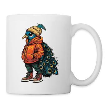 Peacock Bird Funny Winter - Mug - white - Right