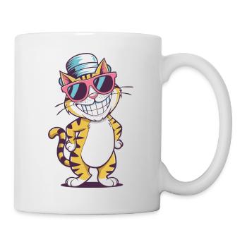 Ambiance de chat cool - Mug blanc - blanc - Droite