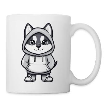 Husky Hund Lustig - Tasse - Weiß - Rechts