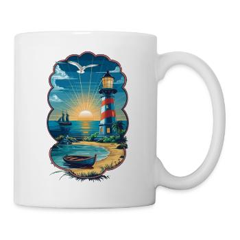 Leuchtturm Ostsee Nordsee - Tasse - Weiß - Rechts