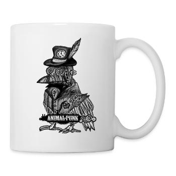 Mr. Raven SteamPunk AnimalPunk - Tasse - Weiß - Rechts