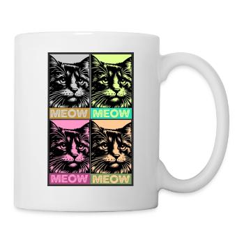 MEOW Premium Design - L’amour des chats pour les fans de chats - Mug blanc - blanc - Droite