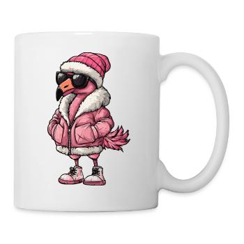 Flamingo Cool Comic - Tasse - Weiß - Rechts