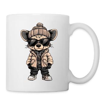 Hyäne Cool Comic - Tasse - Weiß - Rechts