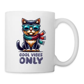 katze sonnenbrille comic cool - Tasse - Weiß - Rechts