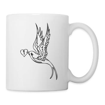 Vogel - Tasse - Weiß - Rechts