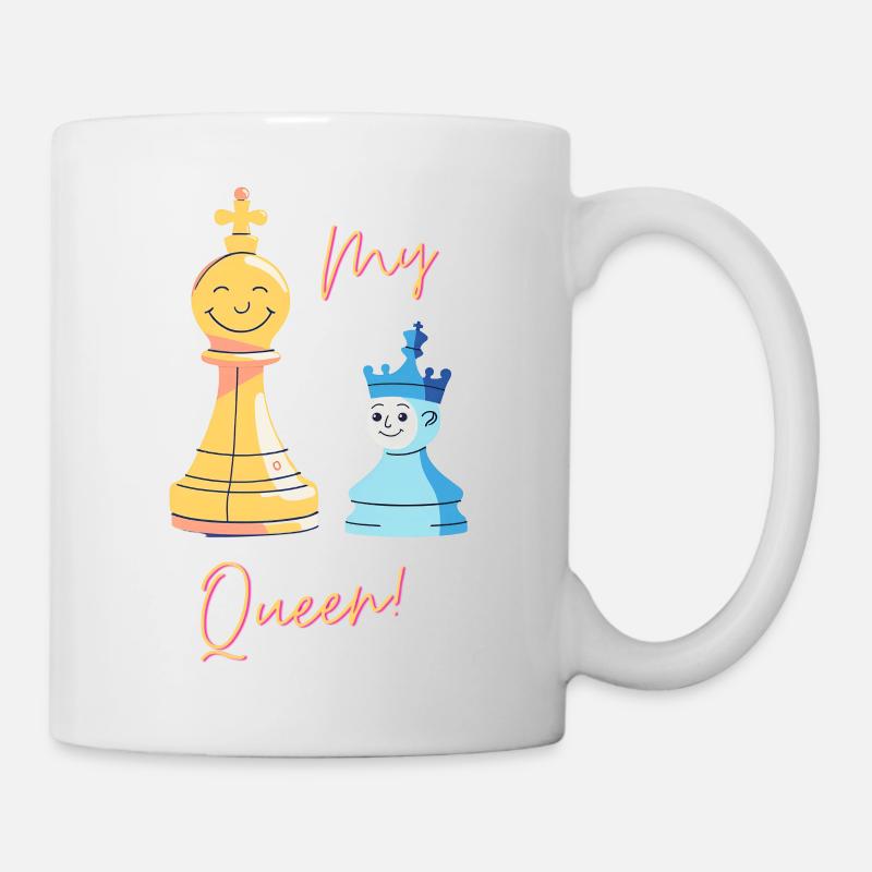 My Queen Schachfiguren Schach - Tasse - Weiß