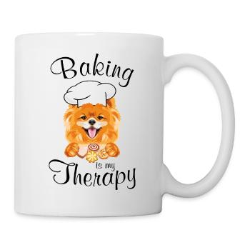 Backen ist meine Therapie - Tasse - Weiß - Rechts
