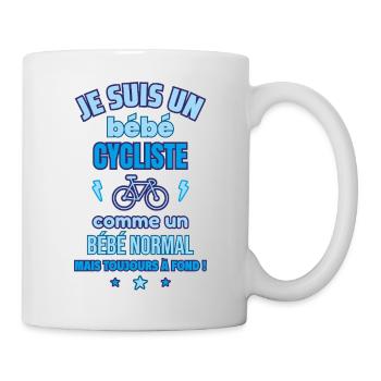 Bébé cycliste Cadeau de naissance drôle - Mug blanc - blanc - Droite