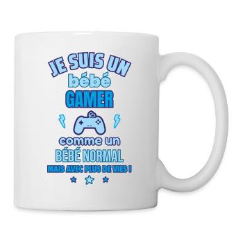 Bébé Gamer Cadeau de naissance Drôle - Mug blanc - blanc - Droite