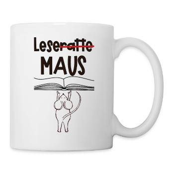 Lesemaus - Tasse - Weiß - Rechts