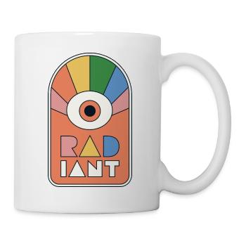 Radiant – Geometric Retro Sun Rays - Mug - white - Right