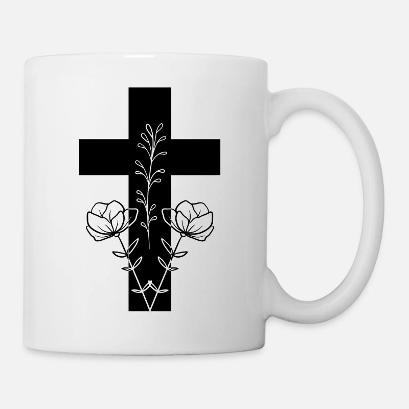 Kreuz - Tasse - Weiß
