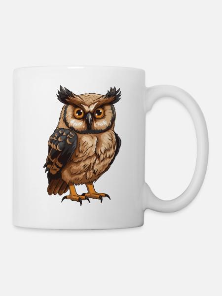 Eule Tier - Tasse - Weiß