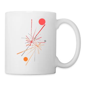 Mehrfarbige abstrakte Splitter - Tasse - Weiß - Rechts