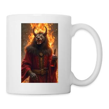 Shesmu, god of wine, Egyptian mythology, lion-head - Mug - white - Right