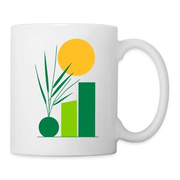 Geometric Balance – Abstract Nature Art - Mug - white - Right