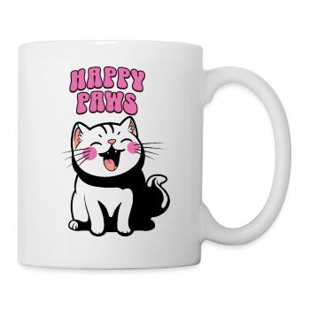 Le chat heureux, chat cute - Mug blanc - blanc - Droite
