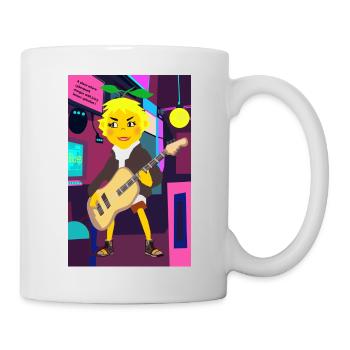 Cyber Lemon Rocker avec guitare - Mug blanc - blanc - Droite