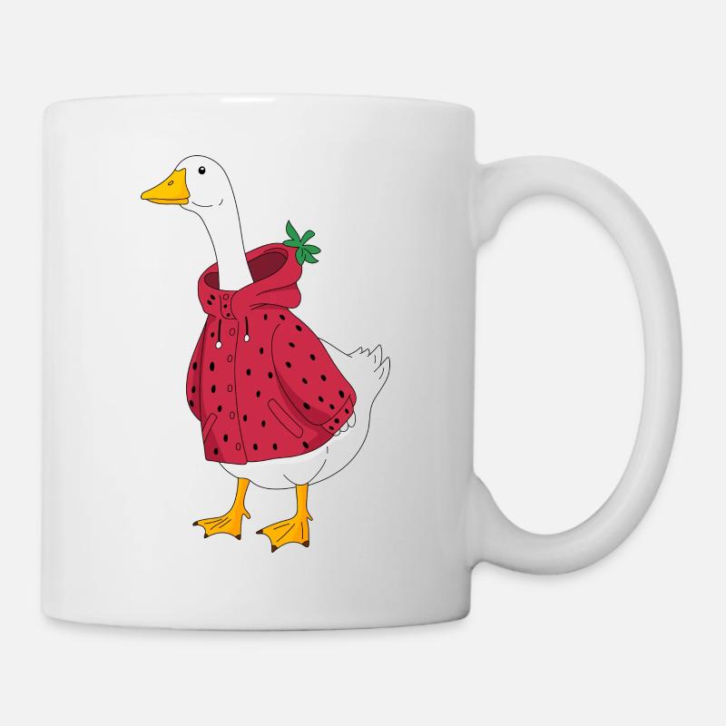 Gans im anzug - Tasse - Weiß