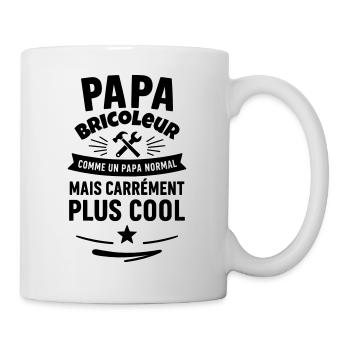 Papa bricoleur – plus cool qu’un papa normal - Mug blanc - blanc - Droite