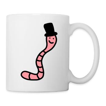 Kurt der Regenwurm / Tier / Merch / Cute / Funny - Tasse - Weiß - Rechts