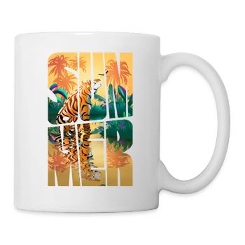 Sommer mit Palmen - Tasse - Weiß - Rechts