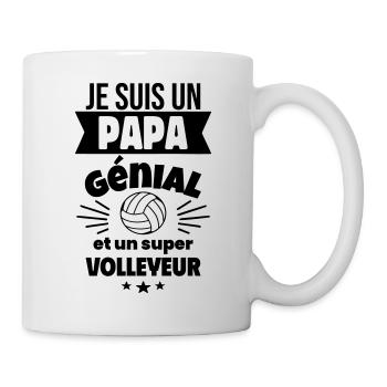 Papa génial volleyeur volleyball volley - Mug blanc - blanc - Droite