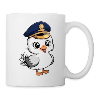 Möwe Kapitän - Tasse - Weiß - Rechts
