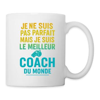 Meilleur coach du monde idée cadeau - Mug blanc - blanc - Droite