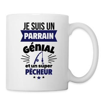 Parrain génial et super pêcheur Pêche Pêcheur - Mug blanc - blanc - Droite