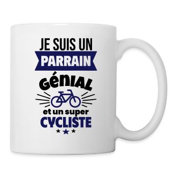 Parrain génial et super cycliste Vélo Cyclisme - Mug blanc - blanc - Droite
