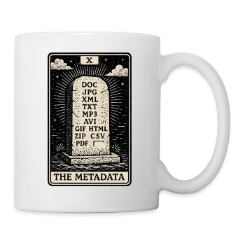 Tarot des archives numériques – La carte de métadonnées - Mug blanc - blanc - Droite