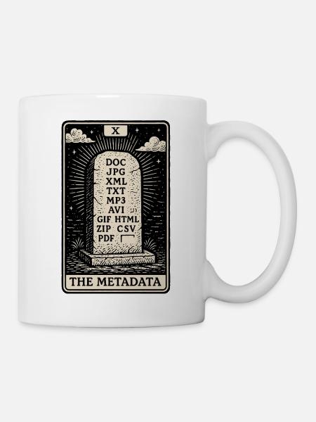 Digital Archive Tarot – The Metadata Card - Mug - white