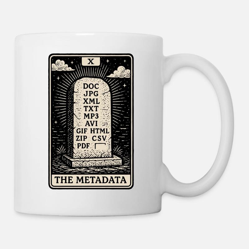 Digital Archive Tarot – The Metadata Card - Mug - white