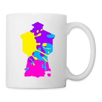 Wasserturm Langeoog bunt - Tasse - Weiß - Rechts