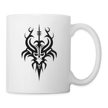 Keltische Kreise Gothic Symbole Wikinger Ornamente - Tasse - Weiß - Rechts