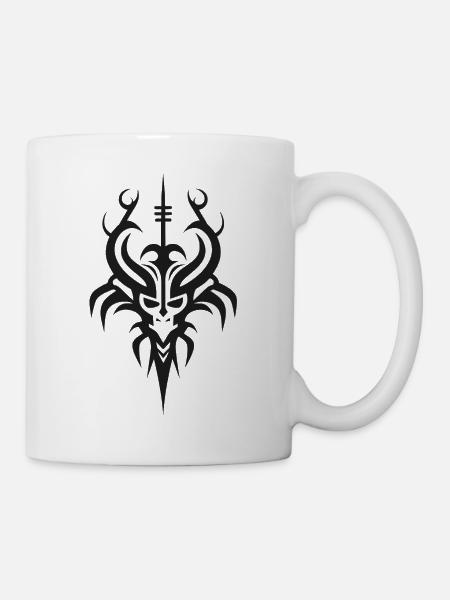 Keltische Kreise Gothic Symbole Wikinger Ornamente - Tasse - Weiß