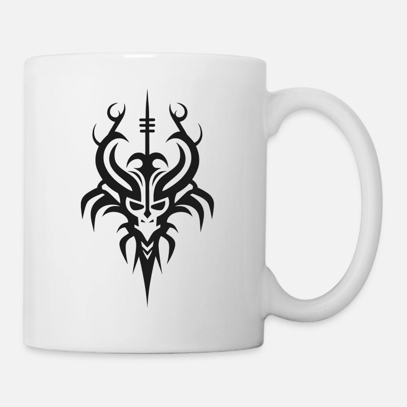 Keltische Kreise Gothic Symbole Wikinger Ornamente - Tasse - Weiß