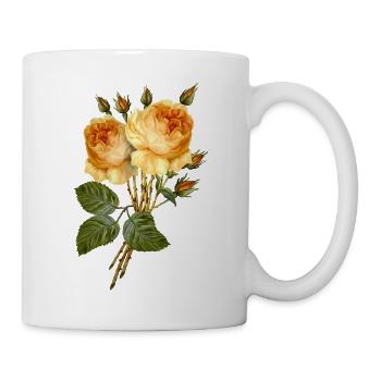 Blumen - Tasse - Weiß - Rechts