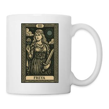 Freya – Norse Goddess of Love and War Tarot Card - Mug - white - Right