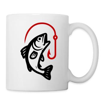 Fish Pike Fish Hook - Mug - white - Right