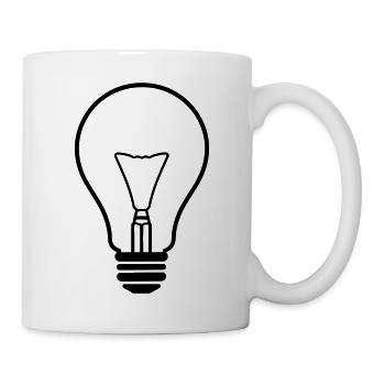 Conception d’ampoule créative lumineuse - Mug blanc - blanc - Droite