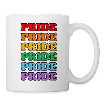 Pride 6 rainbow colors gay pride - Mug - white - Right