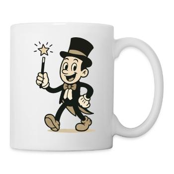 zauberer comic - Tasse - Weiß - Rechts
