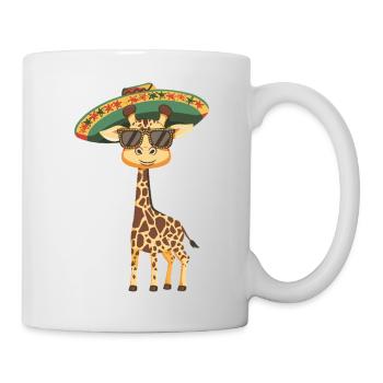 Giraffe Lustig Sombrero - Tasse - Weiß - Rechts